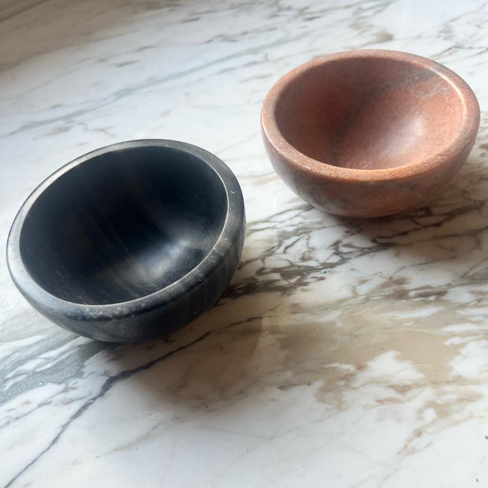 Marble Decorative Bowls - Black and Pink (Joshua Tree Edit)